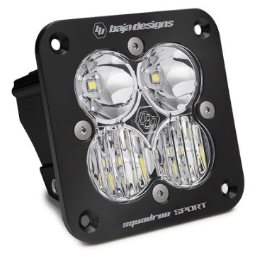 Picture of Baja Designs Squadron Sport Driving/Combo Pattern Flush Mount Black LED Light Pod - Clear