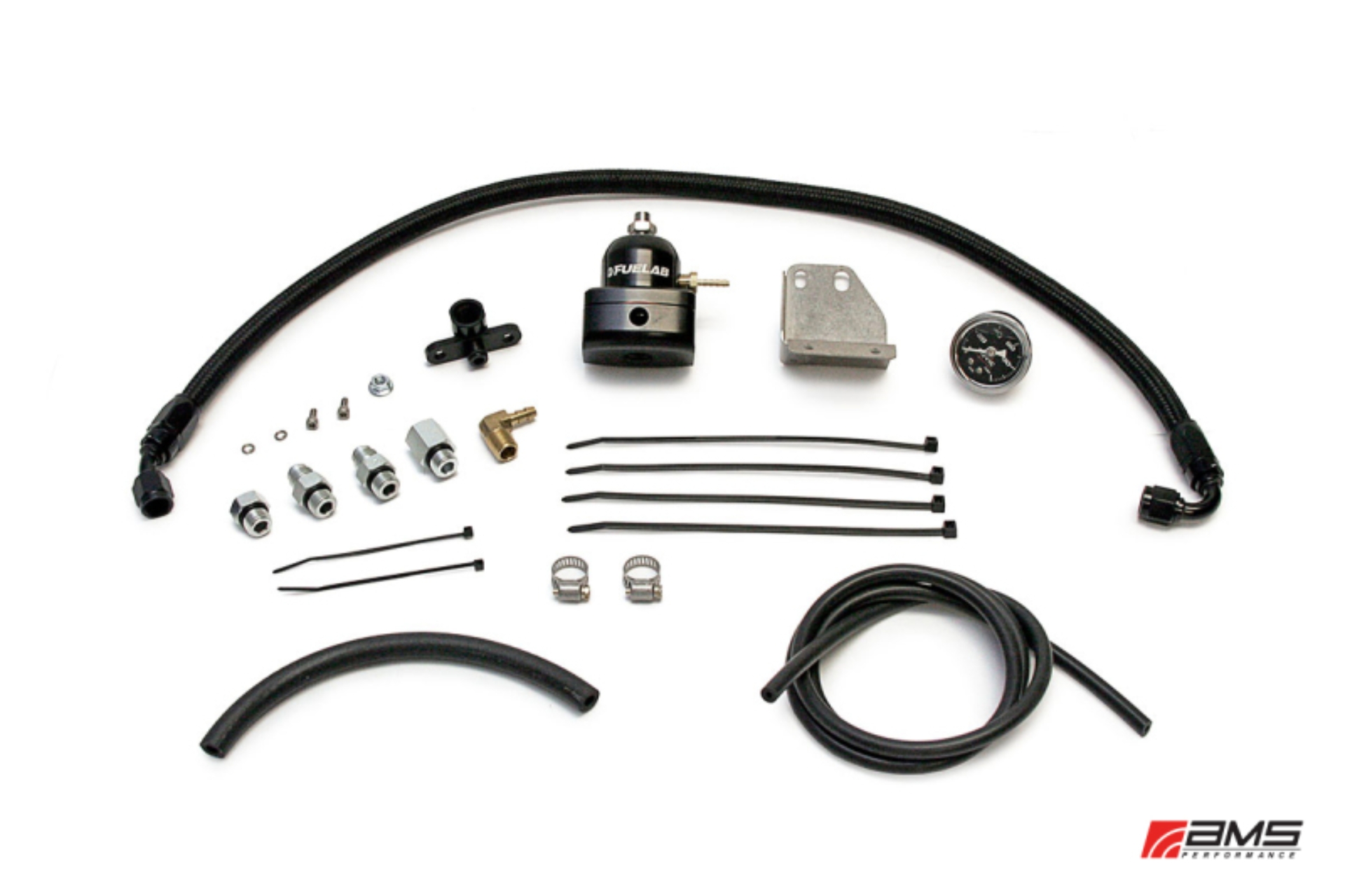 Picture of AMS Performance 08-15 Mitsubishi EVO X Fuel Pressure Regulator Kit - Black