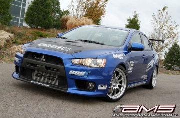 Picture of AMS Performance 08-15 Mitsubishi EVO X Front Mount Intercooler w/Modular Cast End Tanks & Logo
