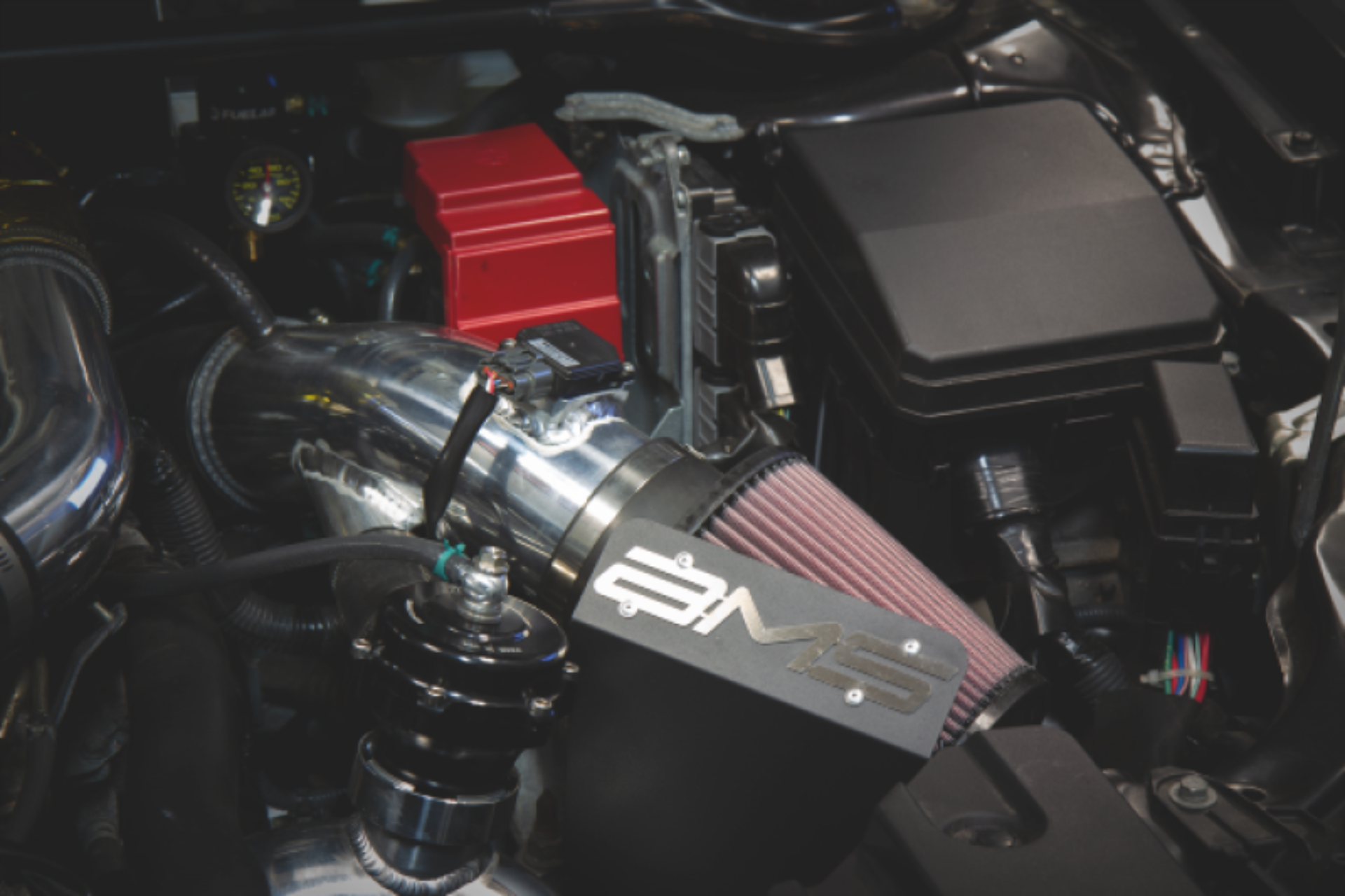 Picture of AMS Performance 08-15 Mitsubishi EVO X Intake Fan Shield for Standard Intake (Excl CAI)