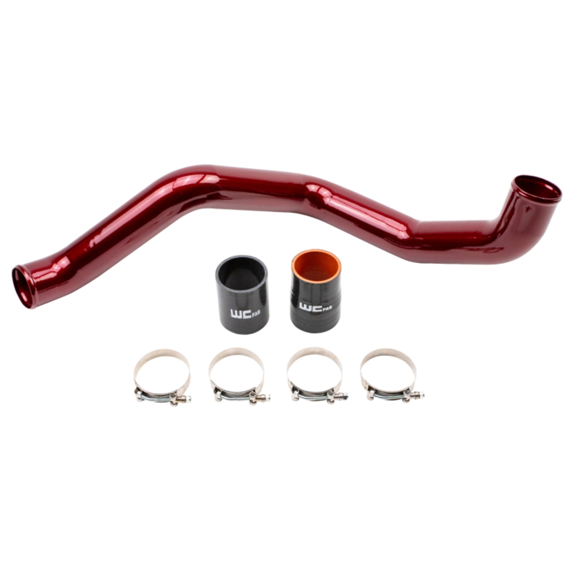 Picture of Wehrli 20-24 Chevrolet 6.6L L5P Duramax Driver Side 3in Intercooler Pipe - WCFab Red