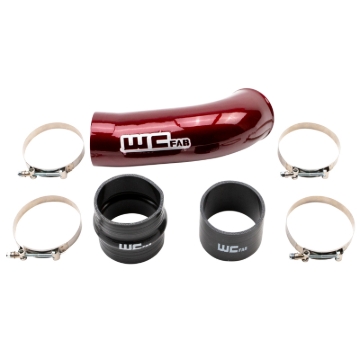 Picture of Wehrli 2020-2024 Chevrolet 6.6L L5P Duramax 4in Intake Pipe (Use w/OEM Air Box) - WCFab Red