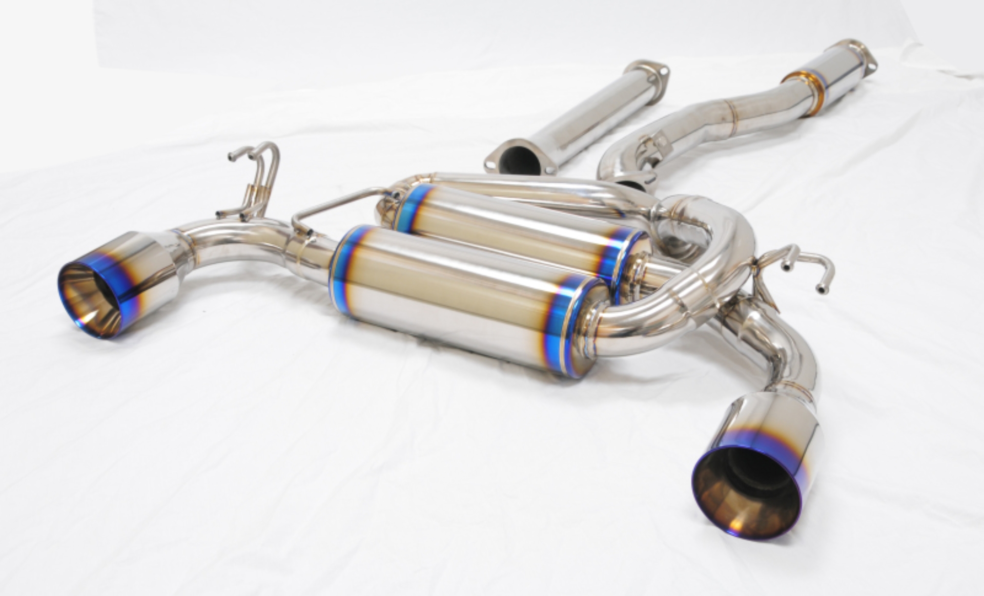 Picture of MXP 08-15 Mitsubishi Evolution 10 w/2 Section Pipes T304 SP Exhaust System w/Dual Exit