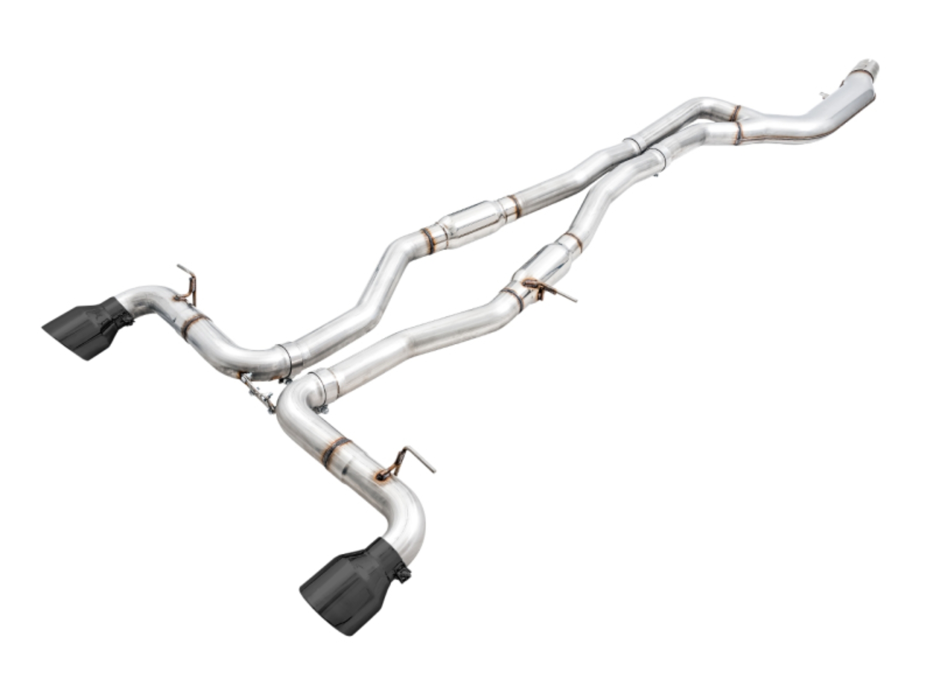 Picture of AWE Tuning 2020 Toyota Supra A90 Resonated Track Edition Exhaust - 5in Diamond Black Tips