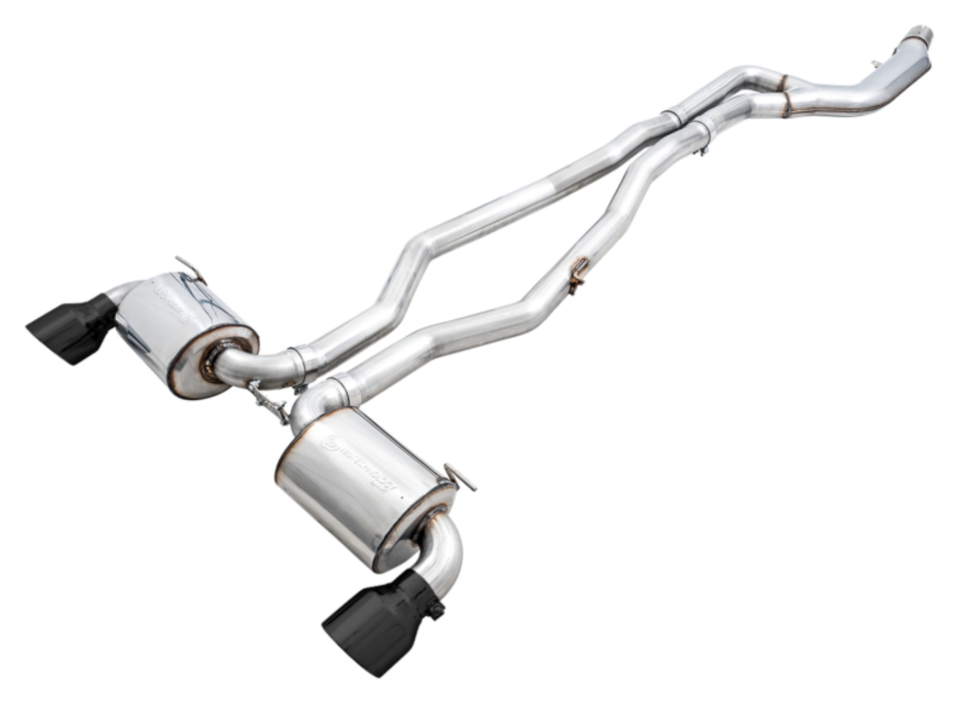 Picture of AWE Tuning 2020 Toyota Supra A90 Non-Resonated Touring Edition Exhaust - 5in Diamond Black Tips