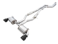 Picture of AWE Tuning 2020 Toyota Supra A90 Resonated Touring Edition Exhaust - 5in Diamond Black Tips