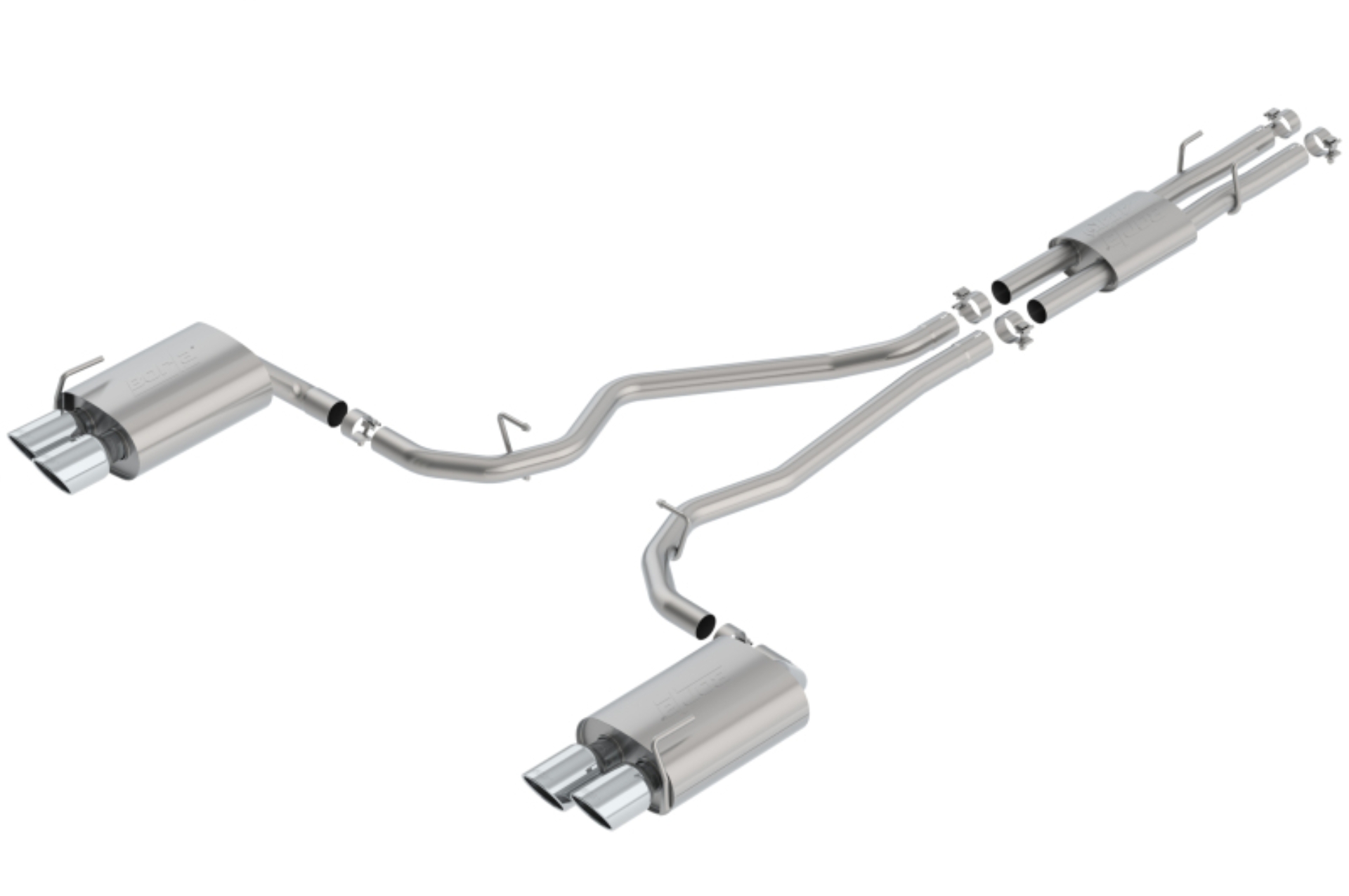 Picture of Borla 2020 Ford Explorer ST 3.0L V6 2.25in ATAK Exhaust - Chrome Tips