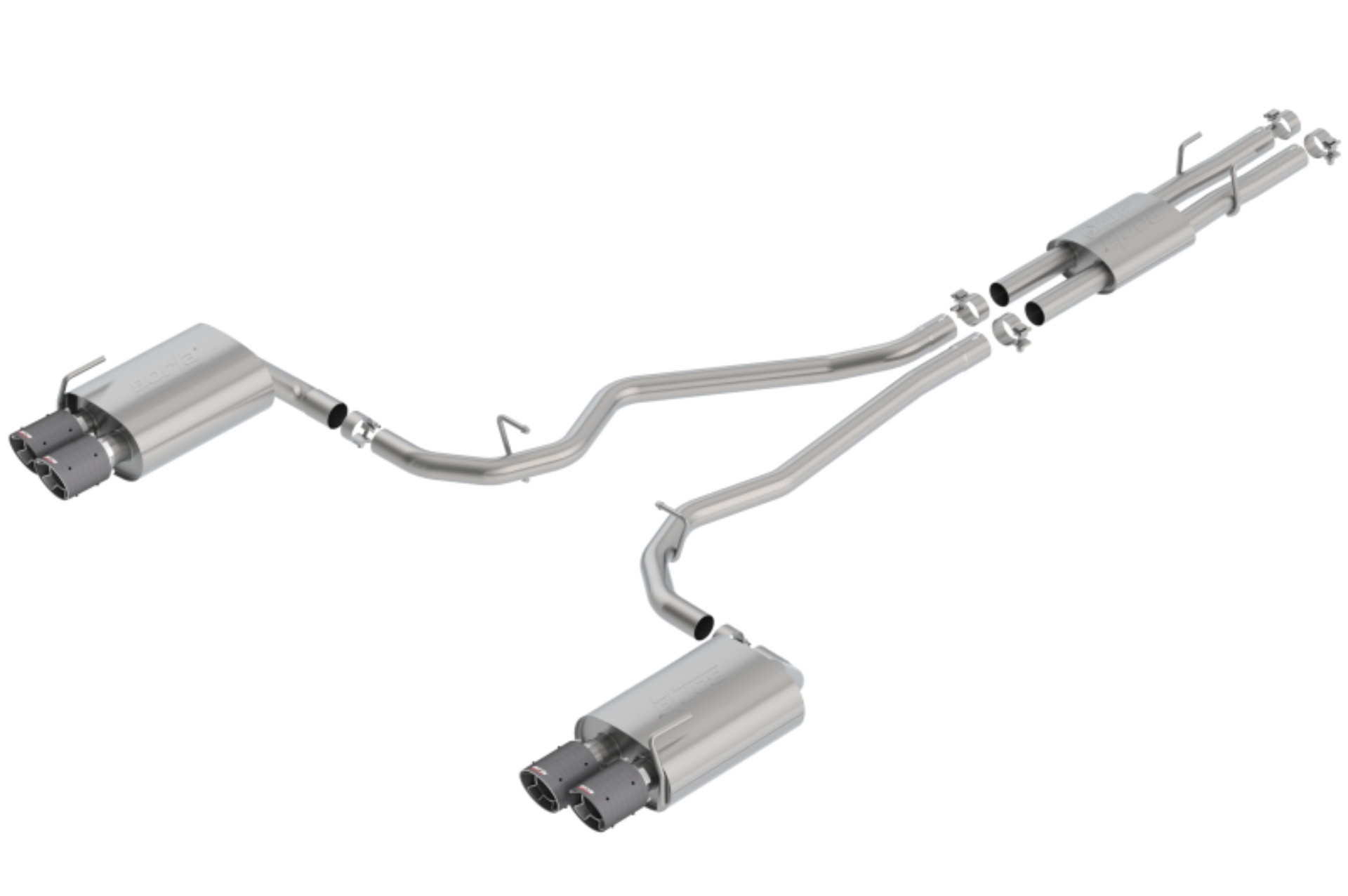 Picture of Borla 2020 Ford Explorer ST 3.0L V6 2.25in ATAK Exhaust - Carbon Fiber Tips