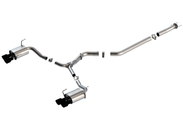 Picture of Borla 15-19 Subaru WRX/STI 2.5L Turbo 3in S-Type Catback Exhaust - 2.5in Black Chrome Tips