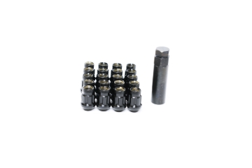 Picture of Wheel Mate Muteki HR38 Open End Lug Nuts 12x1.25 Black Chrome / Red Ring