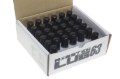 Picture of Wheel Mate Muteki HR38 Open End Lug Nuts 12x1.25 Black Chrome / Yellow Ring