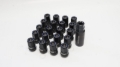 Picture of Wheel Mate Muteki HR38 Open End Lug Nuts 12x1.50 Titanium Chrome / Blue Ring