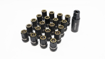 Picture of Wheel Mate Muteki HR38 Open End Lug Nuts 12x1.25 Titanium Chrome / Yellow Ring