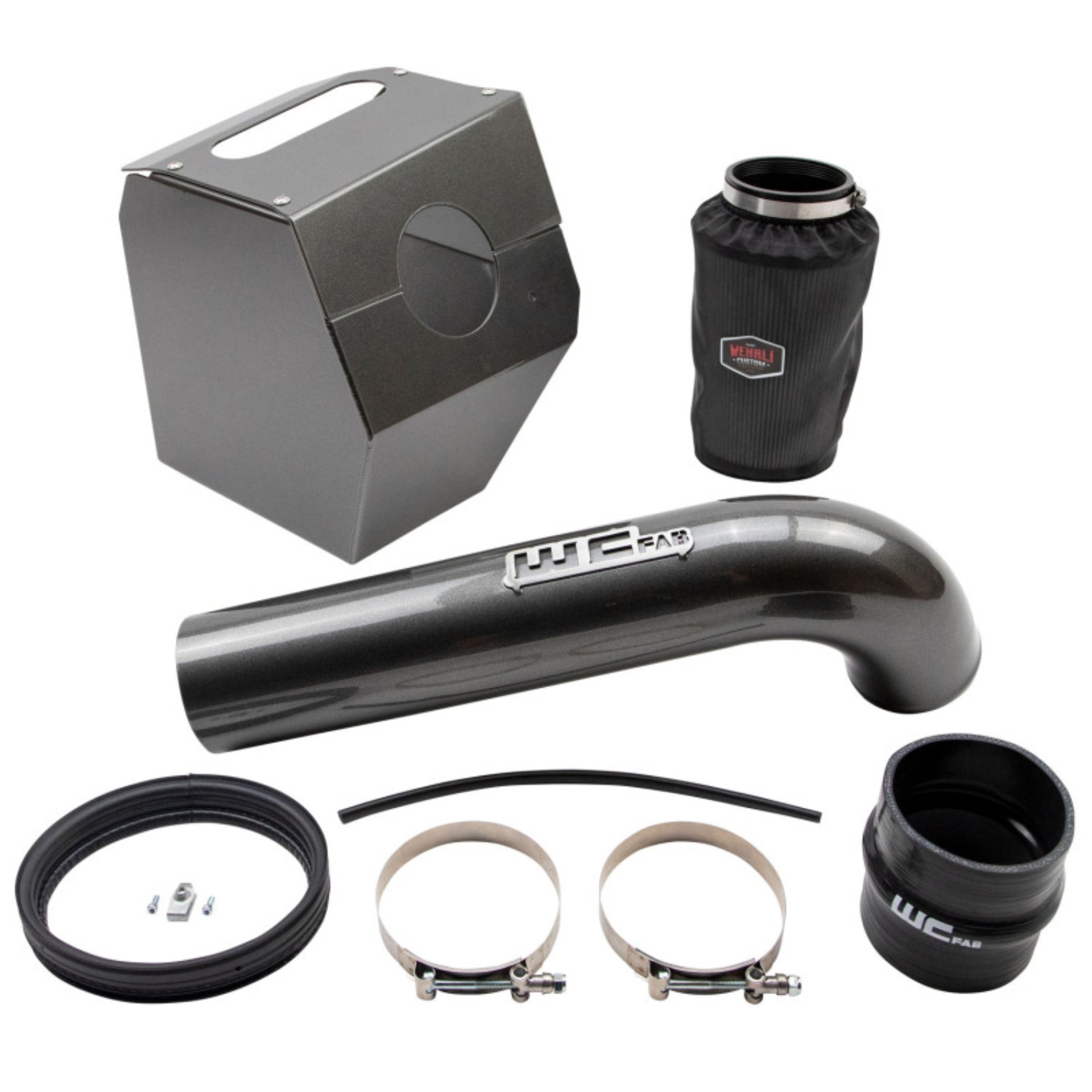 Picture of Wehrli 17-19 Chevrolet 6.6L L5P Duramax 4in Intake Kit - WCFab Grey