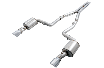 Picture of AWE Tuning 2015+ Dodge Charger 6.4L/6.2L SC Non-Resonated Touring Edition Exhaust - Silver Tips