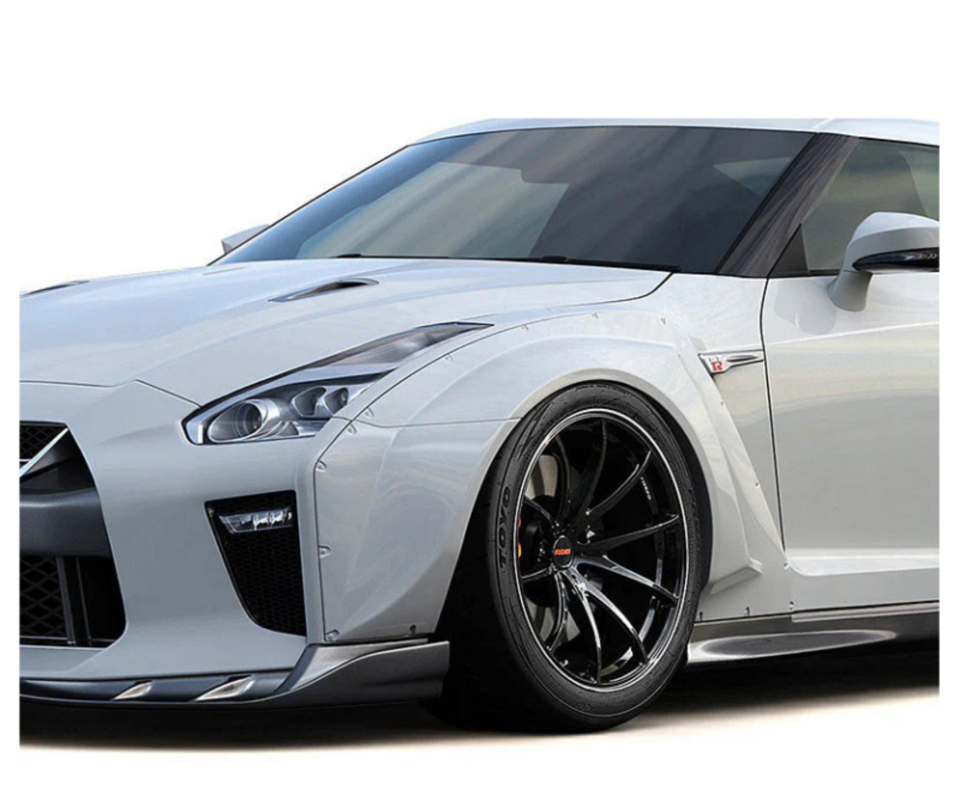 Picture of GReddy 2017+ Nissan GTR R35 GRacer Front Over-Fender Set