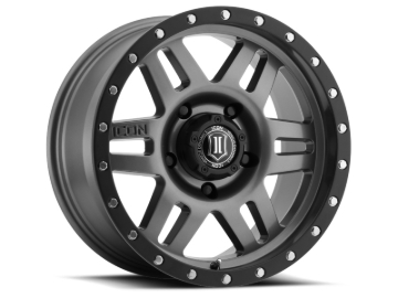 Picture of ICON Six Speed 17x8.5 5x150 25mm Offset 5.75in BS 116.5mm Bore Gun Metal Wheel