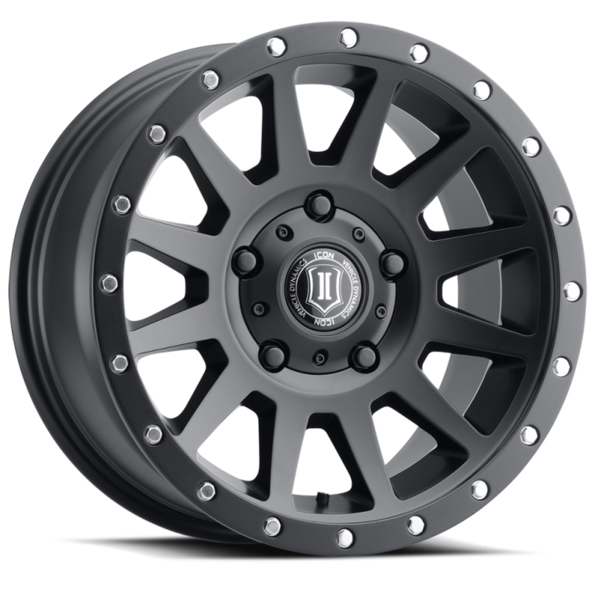 Picture of ICON Compression 17x8.5 5x150 25mm Offset 5.75in BS 110.1mm Bore Satin Black Wheel