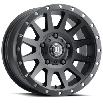 Picture of ICON Compression 17x8.5 5x150 25mm Offset 5.75in BS 110.1mm Bore Satin Black Wheel