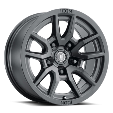 Picture of ICON Vector 5 17x8.5 5x5 -6mm Offset 4.5in BS 71.5mm Bore Satin Black Wheel