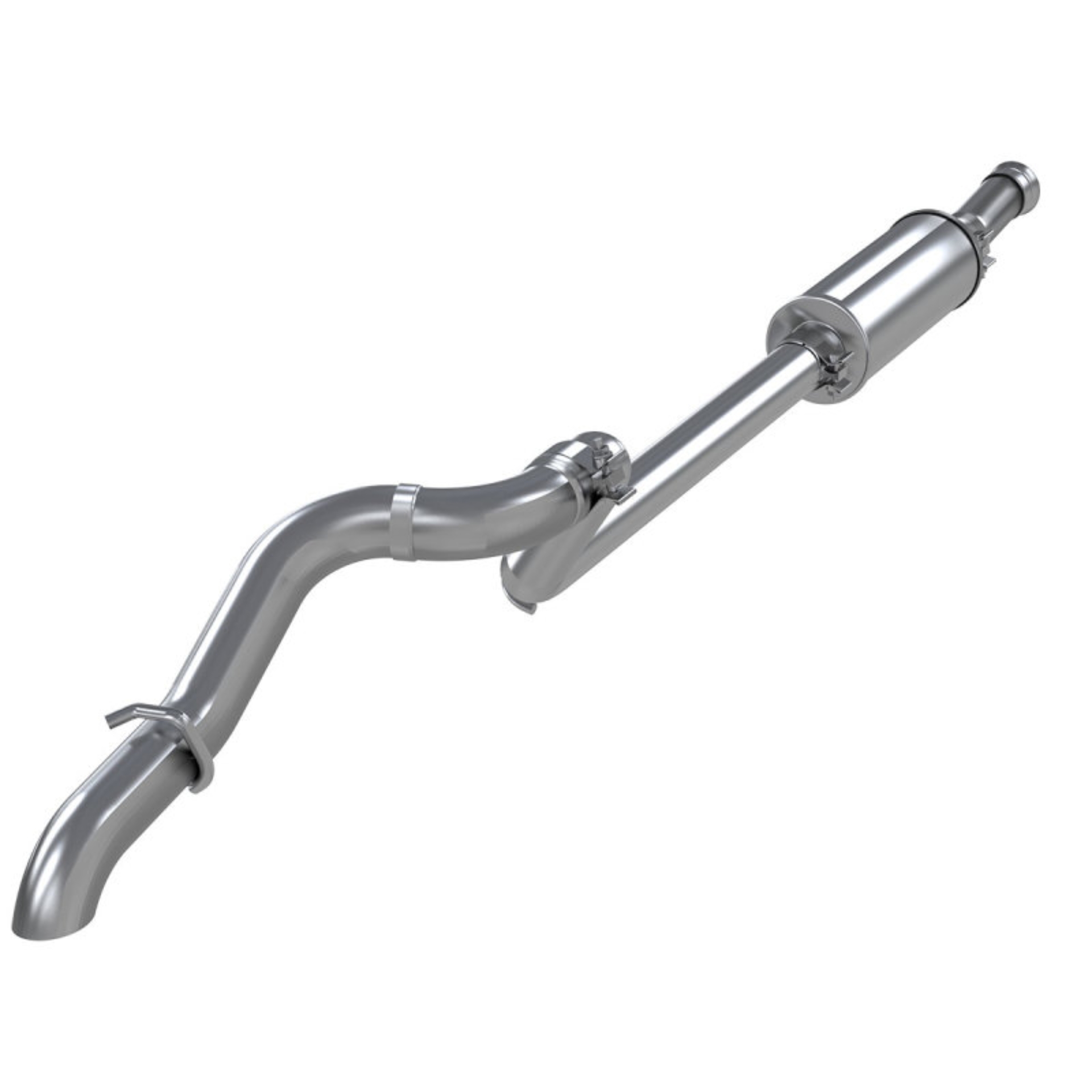 Picture of MBRP 18-20 Jeep Wrangler JL 2.5in Single Rear Exit Cat Back Exhaust - Aluminum