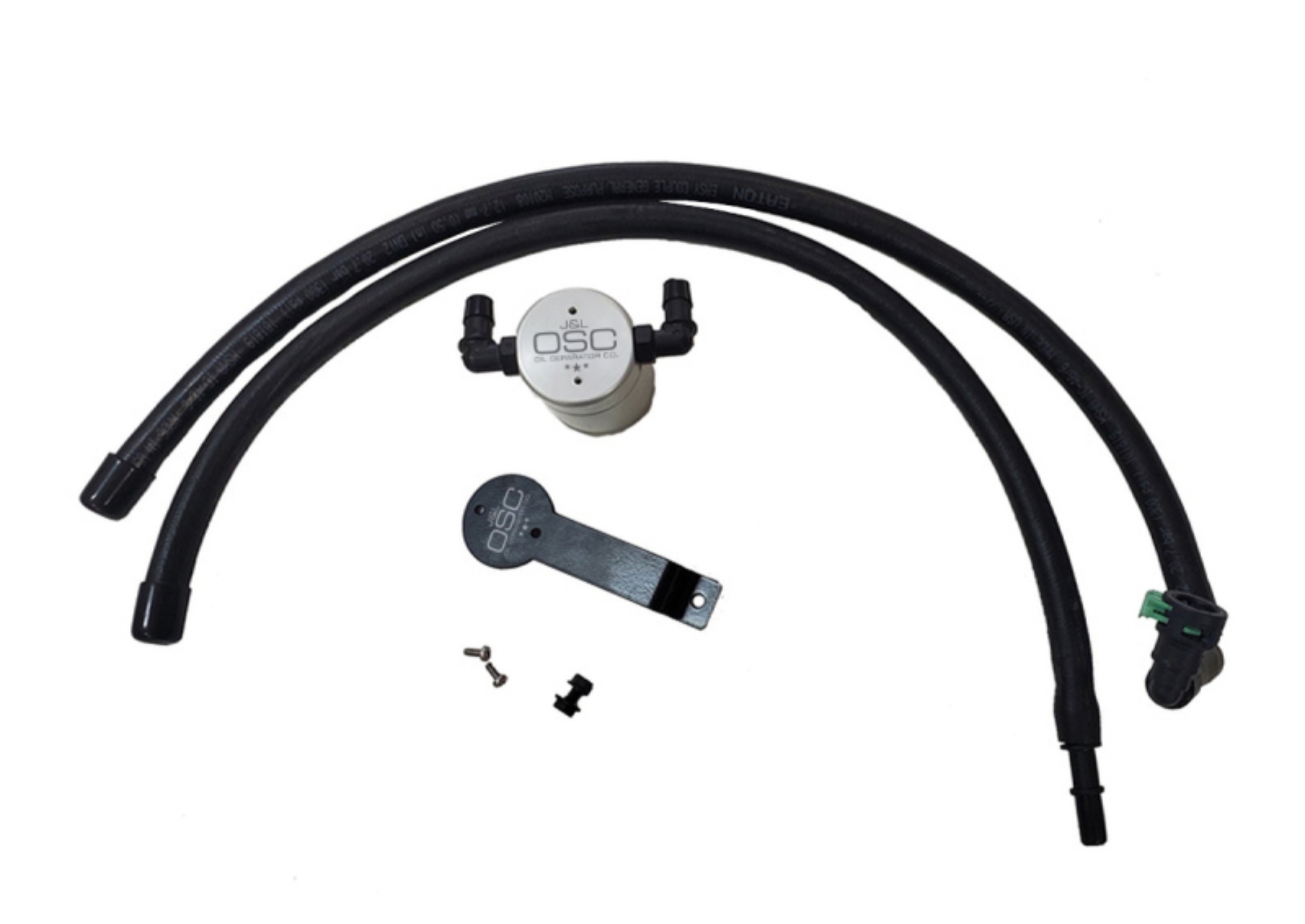Picture of J&L 2020-2024 Ford Explorer 2.3L EcoBoost Driver Side Oil Separator 3.0 - Clear Anodized