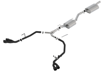 Picture of Borla 2020 Jeep Gladiator JT 3.6L V6 AT/MT AWD 2.75-2in Touring Catback Ceramic Blk Tailpipe & Tips