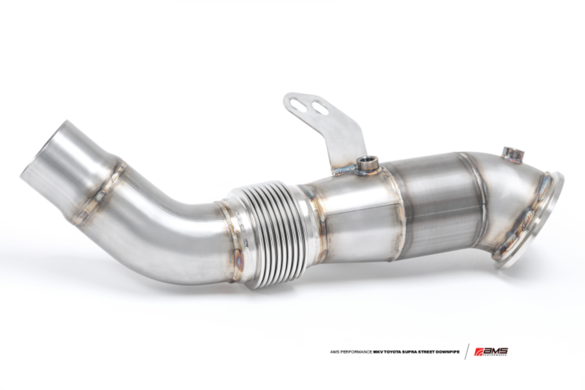 Picture of AMS Performance 2020+ Toyota Supra A90 Street Downpipe w/GESI Catalytic Converter