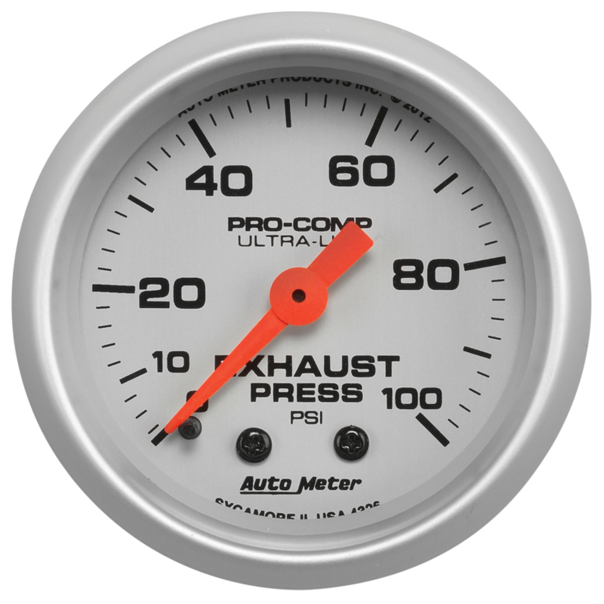 Picture of Autometer Ultra-Lite 52mm 0-100 PSI Mechanical Exhaust Pressure Gauge
