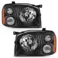 Picture of ANZO 2001-2004 Nissan Frontier Se Crystal Headlight Black Amber Reflector