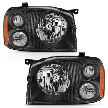 Picture of ANZO 2001-2004 Nissan Frontier Se Crystal Headlight Black Amber Reflector
