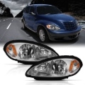Picture of ANZO 2001-2005 Chrysler Pt Cruiser Crystal Headlight Chrome Amber (OE)