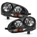 Picture of ANZO 2006-2009 Volkswagen Us Rabbit Crystal Headlight Black (Halogen Only)