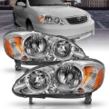 Picture of ANZO 2005-2008 Toyota Corolla Crystal Headlight Chrome Amber