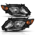 Picture of ANZO 2009-2010 Toyota Corolla Crystal Headlight Black Amber
