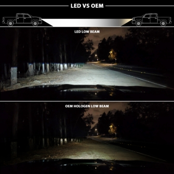 Picture of ANZO 2009-2018 Dodge Ram 1500 Led Projector Plank Style Switchback H.L Halo Chrome Amber (OE Style)