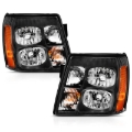 Picture of ANZO 2003-2006 Cadillac Escalade Crystal Headlight Black Amber