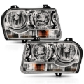 Picture of ANZO 2005-2010 Chrysler 300 Crystal Headlight Chrome Amber
