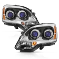 Picture of ANZO 2007-2008 GMC Acadia Crystal Headlight Chrome Amber(OE)