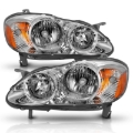 Picture of ANZO 2005-2008 Toyota Corolla Crystal Headlight Chrome Amber