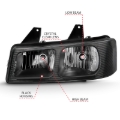 Picture of ANZO 2003-2017 Chevy Express Crystal Headlight Black