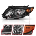 Picture of ANZO 2009-2010 Toyota Corolla Crystal Headlight Black Amber