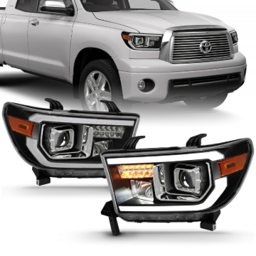 Picture of ANZO 2007-2014 Toyota Tundra Projector Light Bar H.L Black Amber(Led High Beam) (Halogen Version)