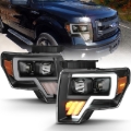 Picture of ANZO 2009-2014 Ford F-150 Projector Light Bar G4 H.L. Black Amber