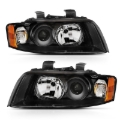 Picture of ANZO 2002-2005 Audi A4 Projector Headlight Black G2 (Halogen Type)