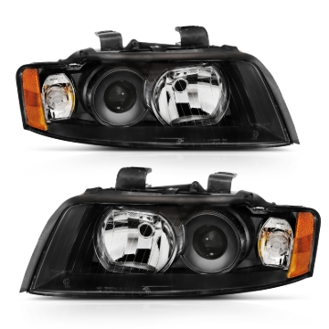 Picture of ANZO 2002-2005 Audi A4 Projector Headlight Black G2 (Halogen Type)