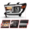 Picture of ANZO 2007-2014 Toyota Tundra Projector Light Bar H.L Black Amber(Led High Beam) (Halogen Version)