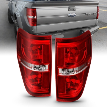 Picture of ANZO 2009-2014 Ford F-150 Euro Taillight Red/Clear (W/O Bulb)