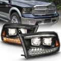 Picture of ANZO 2009-2018 Dodge Ram 1500 Projector H.L. Switchback Chrome Amber
