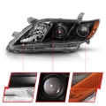 Picture of ANZO 2007-2009 Toyota Camry Projector Headlight Black Amber
